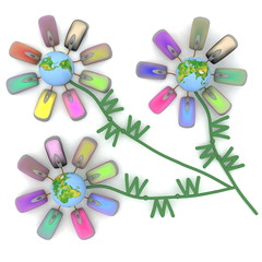 Unusual bouquet from the Internet flowers