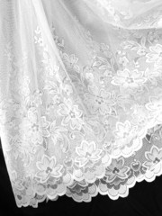 Weisse Gardine - Weisse Spitze