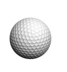 White Golf Ball isolate