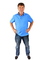 Fototapeta premium attractive man dressed casually in studio isolated on white