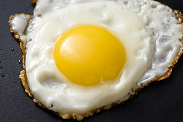 Fried egg in a griddle