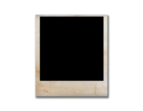 empty grunge photo frame isolate