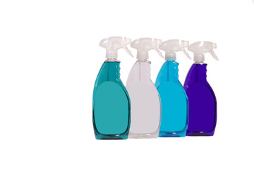 Bunte Putzmittel Flaschen Waschmittel Reinigung