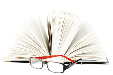 Book with eyeglass