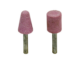 die grinder stones on a white background
