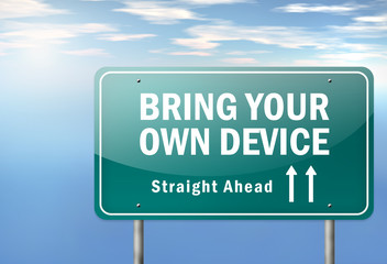 Highway Signpost "BYOD - Bring Your Own Device"