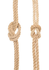 ship ropes isolated on white