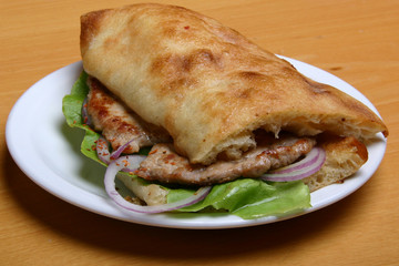 A Pork Chop on the grill