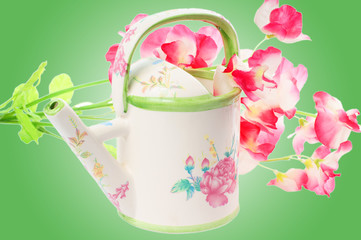 Gießkanne mit Blume