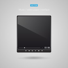 Music and video player interface