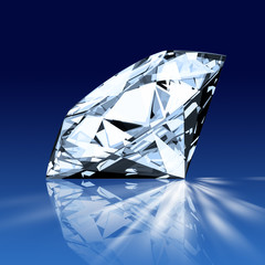 single blue diamond