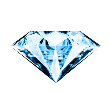 single blue diamond ,front side