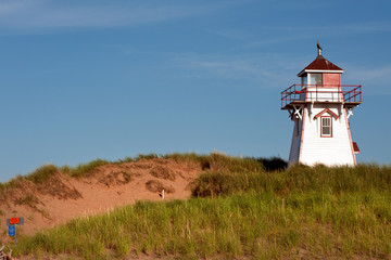 Fototapeta na wymiar Covehead Lighthouse in Stanhope, Prince Edward Island