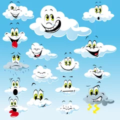 Abwaschbare Fototapete Himmel Wolken mit vielen Ausdrücken