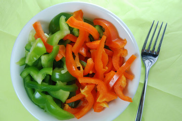 Colorful paprika salad
