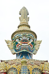 Giant Buddha in Wat Phra Kaew Grand Palace Bangkok