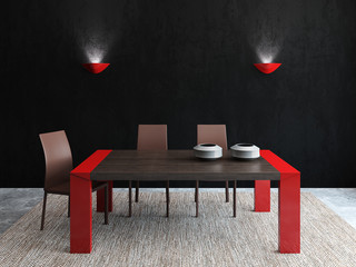 Dining-room interior.