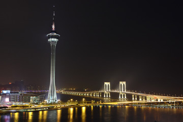 Macau city at night