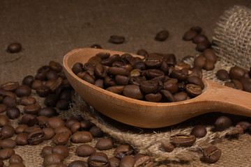 Close up view of the coffee bean