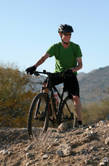Fototapeta na wymiar Mountain Biker