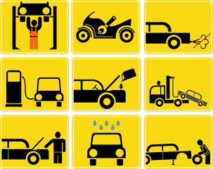 Auto Service - vector icons