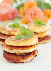 Pancakes from the cottage cheese