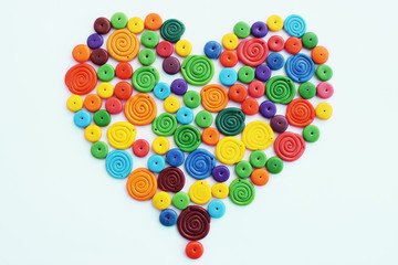heart from beads