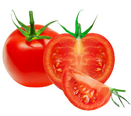 Tomato isolated on white background