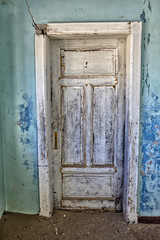 door of an old house in kolmanskop's ghost town namibia africa