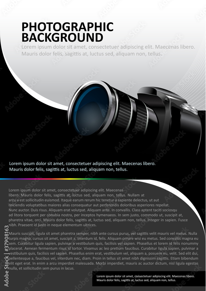 Poster Vector background with DSLR camera