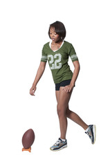 Black Woman Football Player