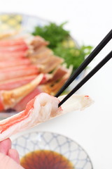 ズワイカニのしゃぶしゃぶ