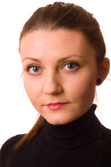 a headshot of a young woman