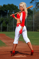 Sexy baseball girl