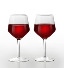 Red wine glass