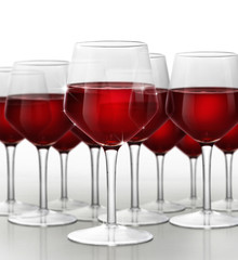 Red wine glass