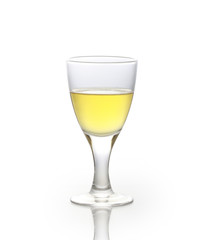 White wine in glass