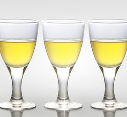 White wine in glass