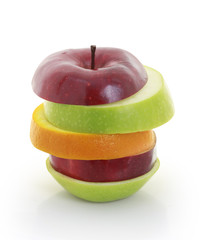 Mixed Fruit on a white background