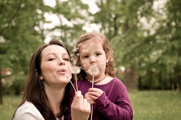 Fototapeta premium Happy life time - mother with child