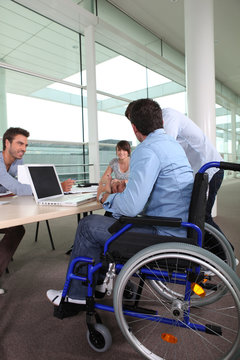 employee in wheelchair