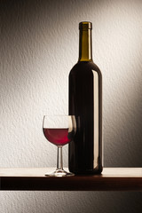 red wine glass with on revival background