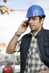Foreman on phone
