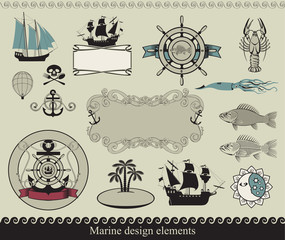 design elements to the marine theme