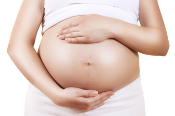 Fototapeta na wymiar Pregnant woman belly
