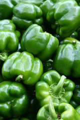 Obraz na płótnie Canvas Green Bell Peppers