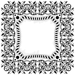 Black frame with ornamental border