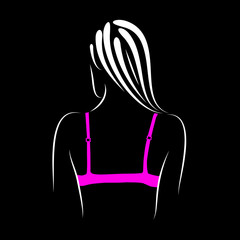 Logo pink bra, lingerie # Vector