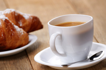 Coffee with croissants