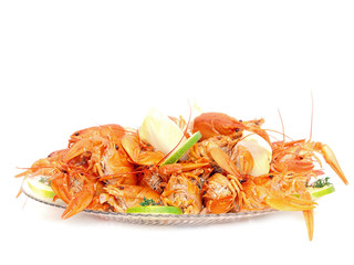 crayfish on a plate